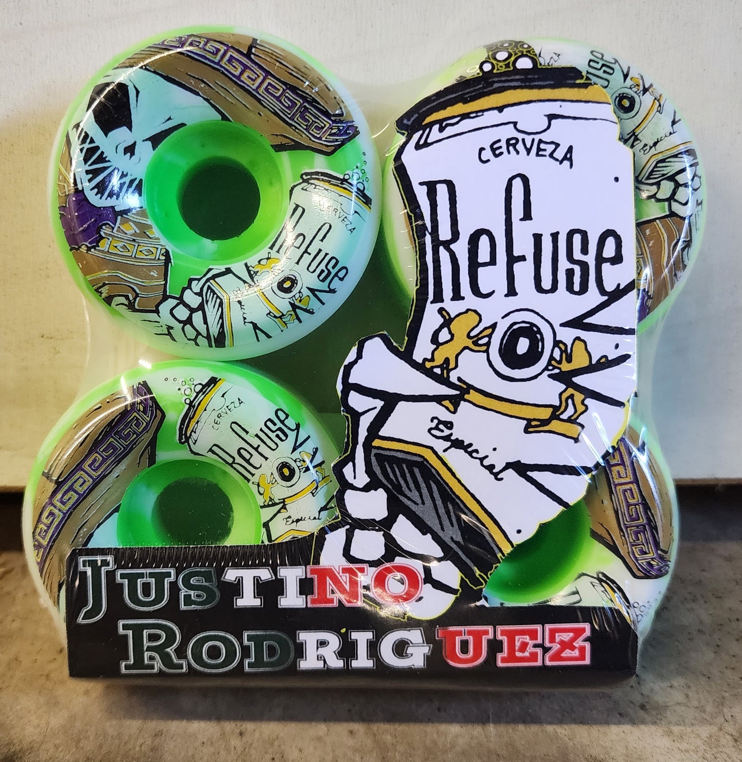 53mm Refuse Wheels - 101a Justin Rodriguez Pro
