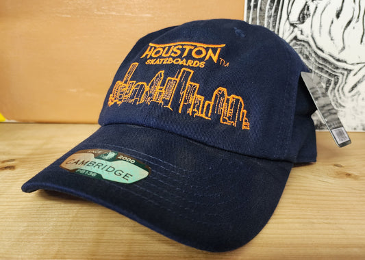 Navy Houston Skyline Dad Hat