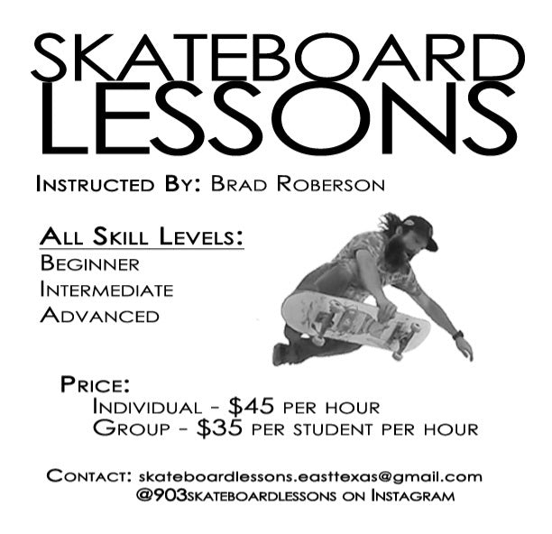 Skateboard Lesson - 1 hour
